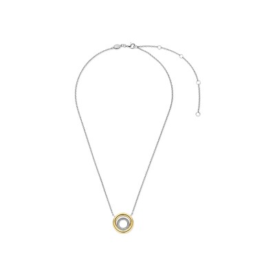 Collier Ti Sento en argent doré et oxyde de zirconium, taille 42cm