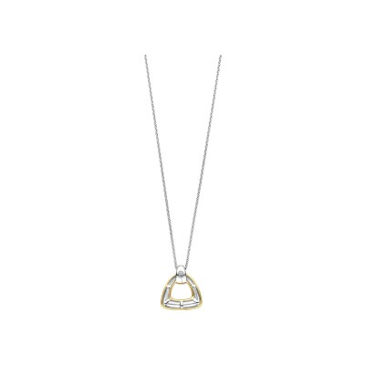 Collier Ti Sento en argent doré et oxyde de zirconium, taille 42cm