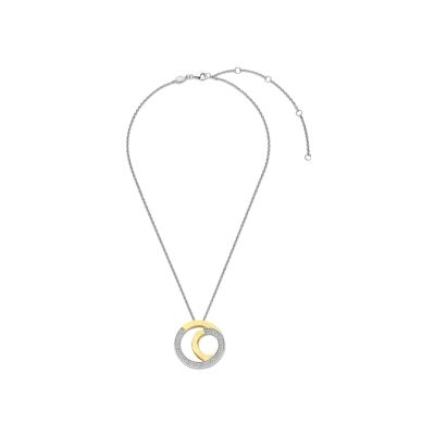Collier Ti Sento en argent doré et oxyde de zirconium, taille 42cm
