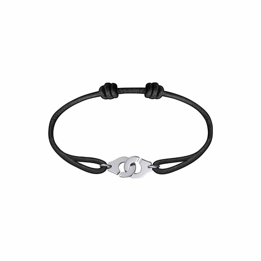 Bracelet sur cordon Menottes dinh van R10 en or blanc