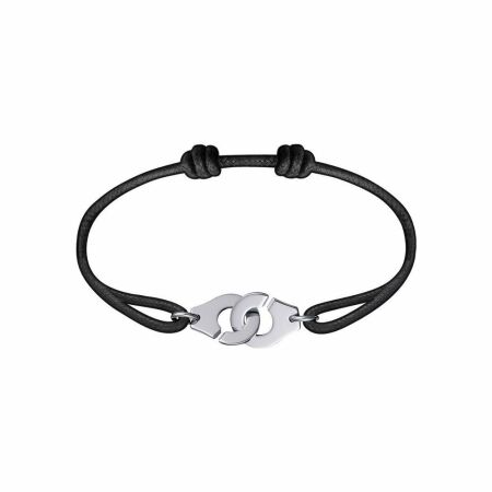 Bracelet sur cordon Menottes dinh van R12 en platine