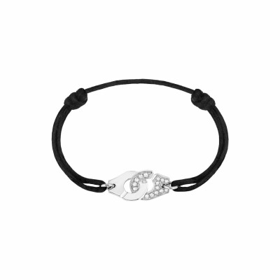 Bracelet Menottes dinh van en or blanc et diamants