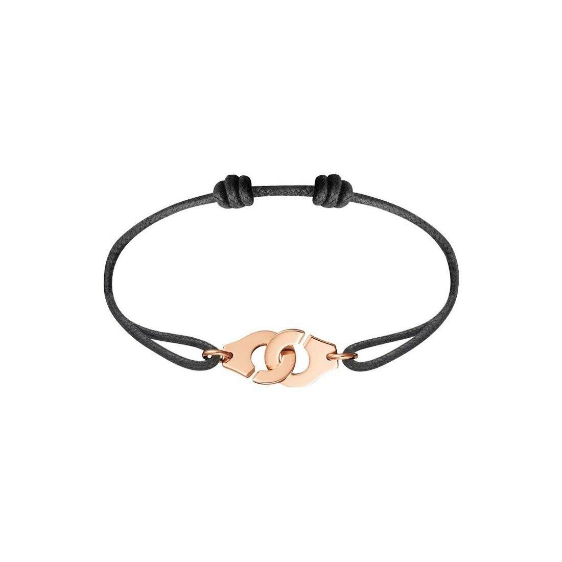 Bracelet sur cordon Menottes dinh van R12 en or rose