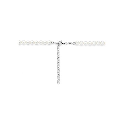 Collier Ti Sento en argent doré et perle d'imitation, taille 42cm