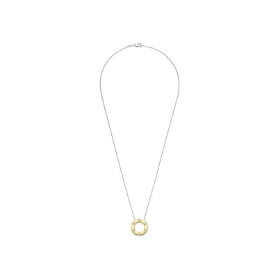 Collier Ti Sento en argent doré et oxyde de zirconium, taille 42cm