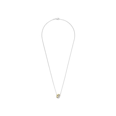 Collier Ti Sento en argent doré et oxyde de zirconium, taille 42cm