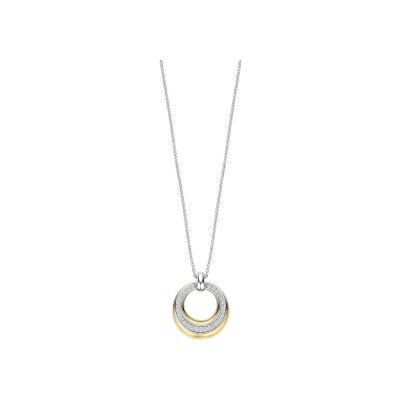 Collier Ti Sento en argent doré et oxyde de zirconium, taille 42cm