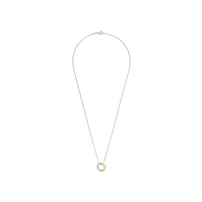 Collier Ti Sento en argent doré et oxyde de zirconium, taille 42cm