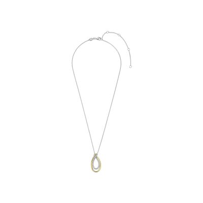 Collier Ti Sento en argent doré et oxyde de zirconium, taille 45cm