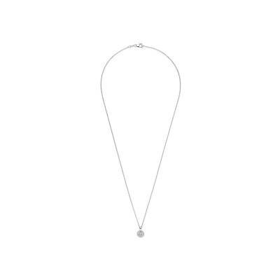 Collier Ti Sento en argent plaqué platine et oxyde de zirconium, taille 42cm