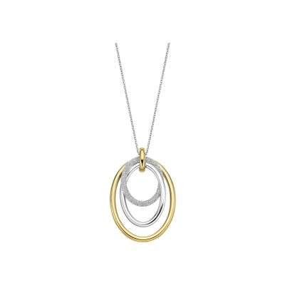 Collier Ti Sento en argent doré et oxyde de zirconium, taille 40cm