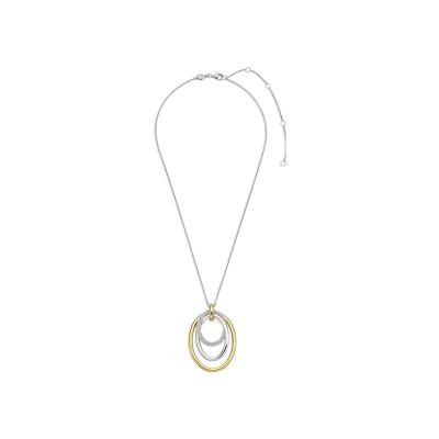 Collier Ti Sento en argent doré et oxyde de zirconium, taille 40cm