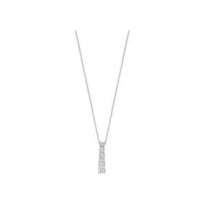 Collier Ti Sento en argent plaqué platine et oxyde de zirconium, taille 42cm
