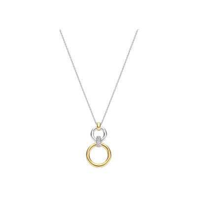 Collier Ti Sento en argent doré et oxydes de zirconium