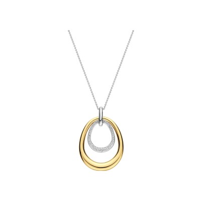 Collier Ti Sento en argent doré et oxydes de zirconium