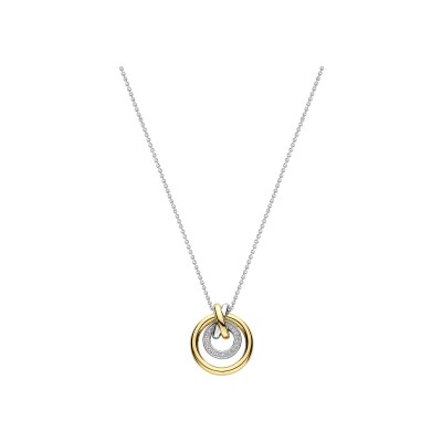 Collier Ti Sento en argent doré et oxydes de zirconium