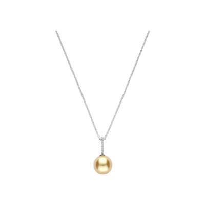Collier Ti Sento en argent plaqué platine et perle d'imitation