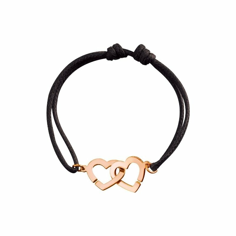 dinh van Double Coeurs R13 cord bracelet, rose gold