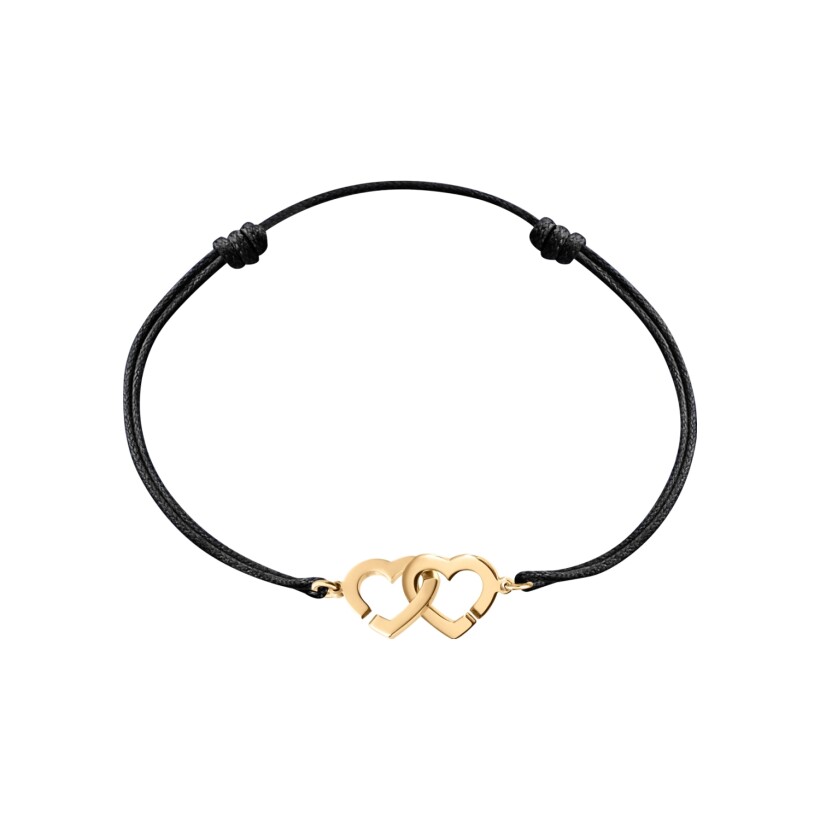 dinh van Double Coeurs R9 cord bracelet, yellow gold