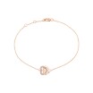 Bracelet dinh van Double Cœurs R10 en or rose et diamants