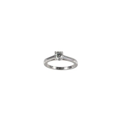 Solitaire en or blanc et diamant