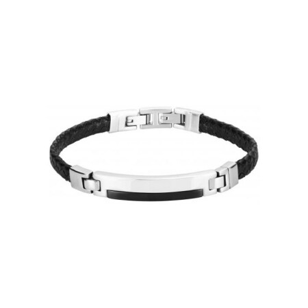 Bracelet Phebus en acier et cuir