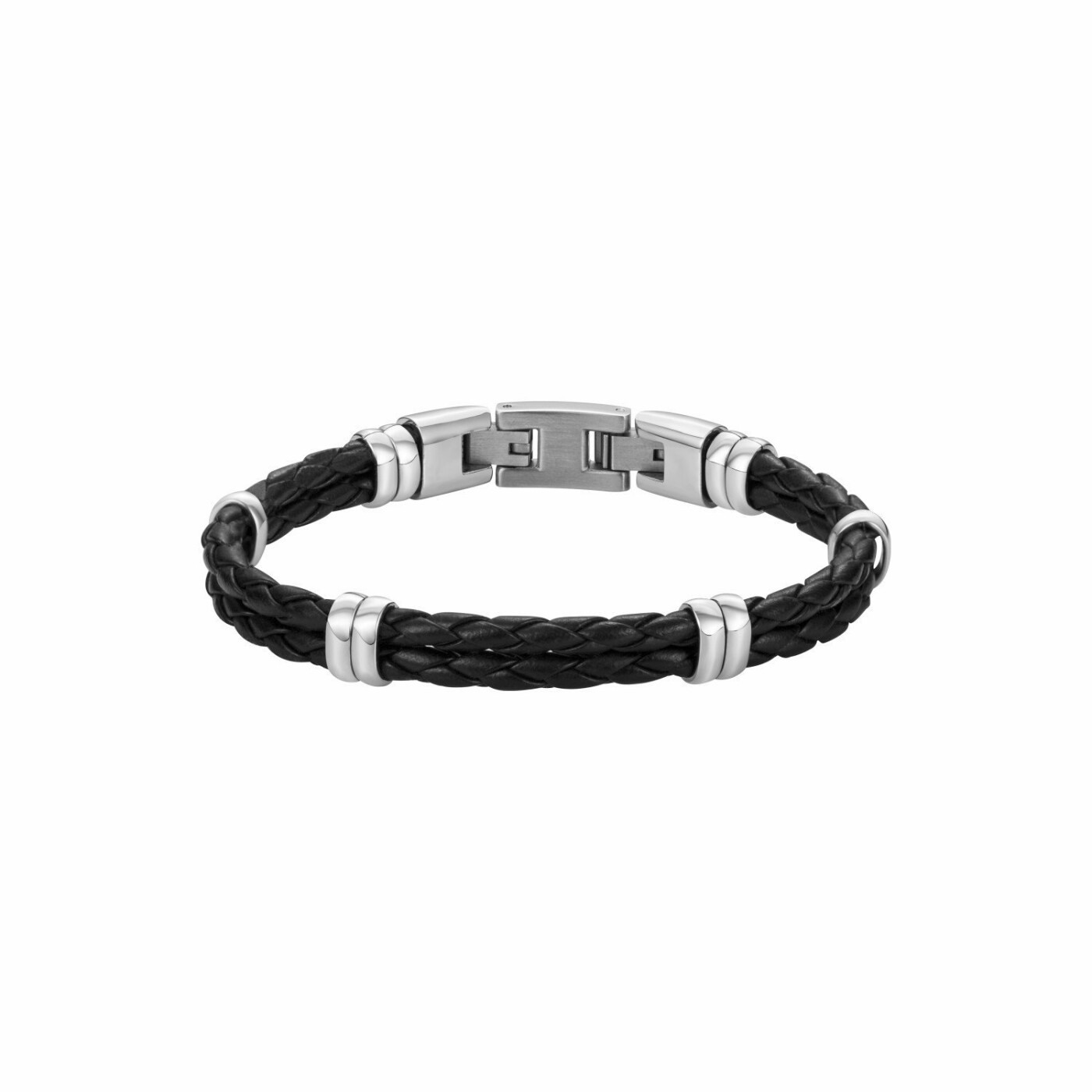 Bracelet Phebus en acier et cuir