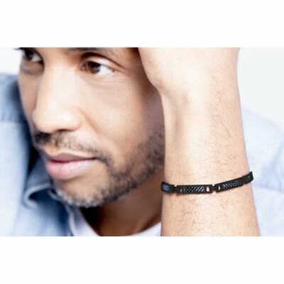 Bracelet Phebus en acier PVD et carbone
