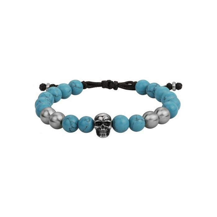 Bracelet Phebus en acier et turquoise synthétique