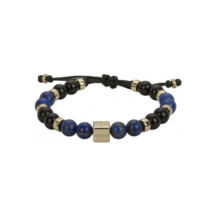 Bracelet Phebus en acier pvd et lapis lazuli