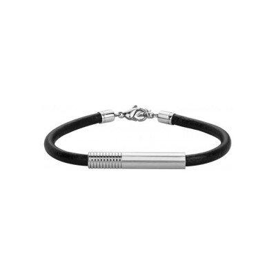 Bracelet Phebus en acier et cuir