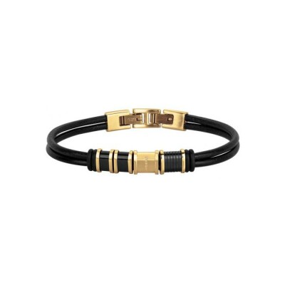 Bracelet Phebus en acier et cuir