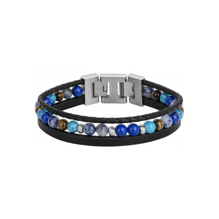 Bracelet Phebus en acier et lapis lazuli