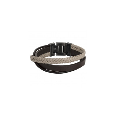 Bracelet Phebus en acier et cuir