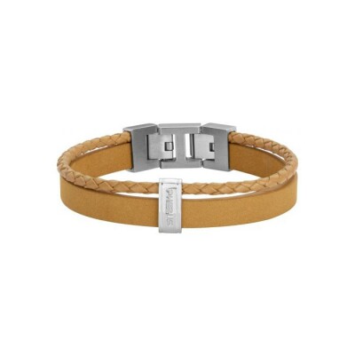 Bracelet Phebus en acier et cuir