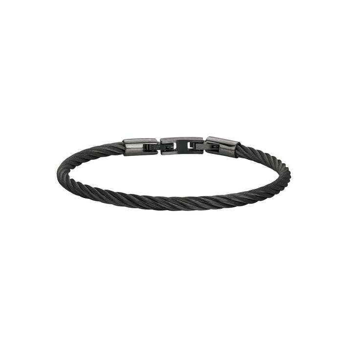 Bracelet semi-rigide Phebus en acier noir