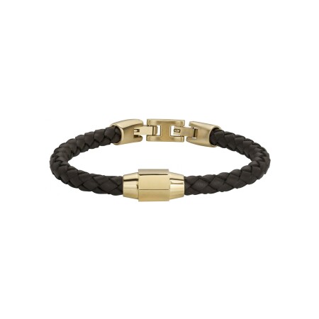 Bracelet Phebus en cuir et acier