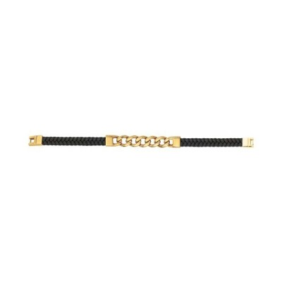 Bracelet Phebus en acier et cuir