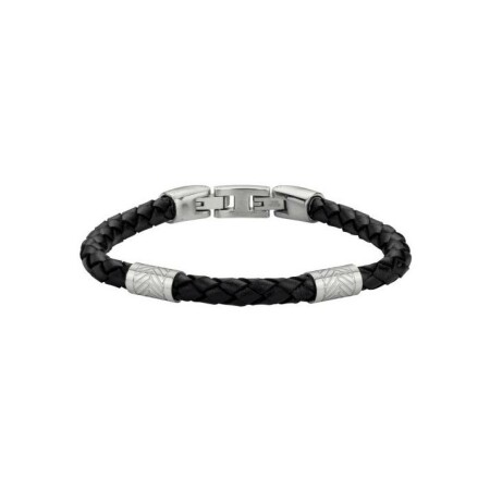 Bracelet Phebus en acier et cuir