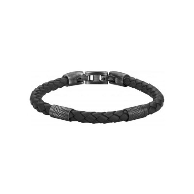 Bracelet Phebus en acier et cuir