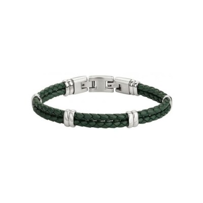 Bracelet Phebus en acier et cuir