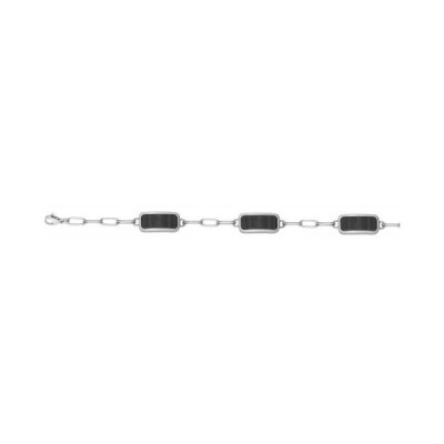 Bracelet Phebus en acier et carbone