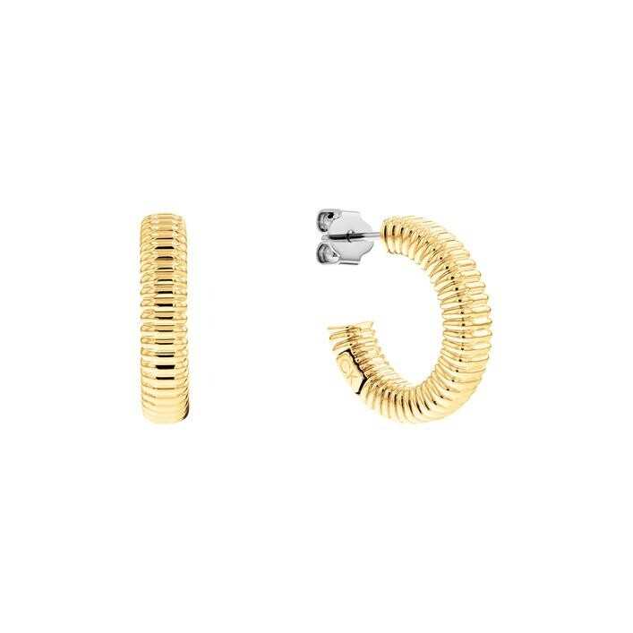 Boucles d'oreilles Calvin Klein Contemporary en métal doré et acier