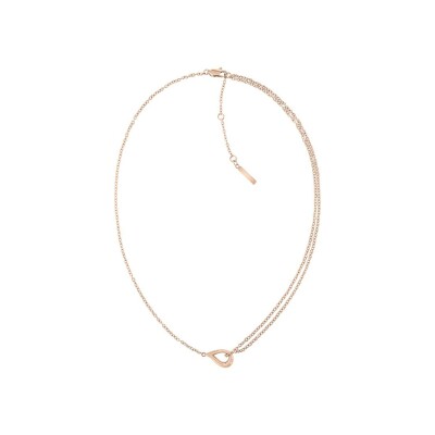 Collier Calvin Klein Sculptural en métal doré rose