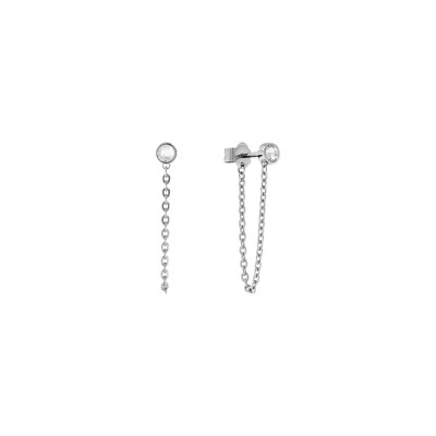 Boucles d'oreilles Calvin Klein Contemporary en acier et cristaux