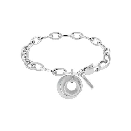 Bracelet Calvin Klein Sculptural en acier et cristaux