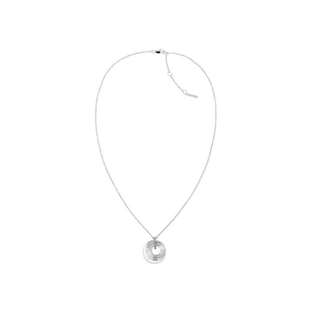 Collier Calvin Klein Sculptural en acier et cristaux