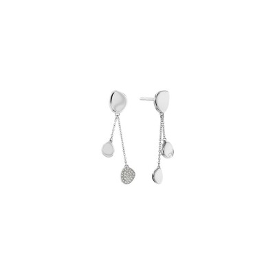 Boucles d'oreilles Calvin Klein Sculptural en acier et cristaux