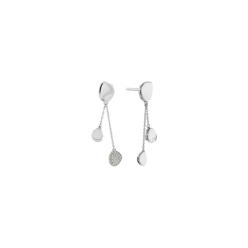 Boucles d'oreilles Calvin Klein Sculptural en acier et cristaux