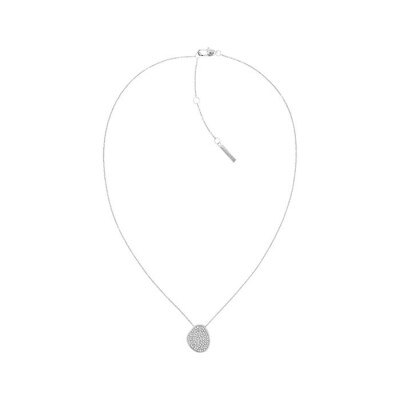 Collier Calvin Klein Sculptural en acier et cristaux